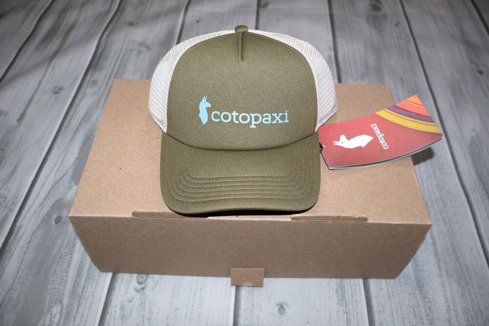 NEW Cotopaxi Moss Green Logo Vintage Trucker Hat Snap Back One Size Adjustable